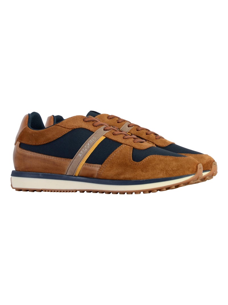 Basket Basse Cuir Redskins Island Marron - Kiabi