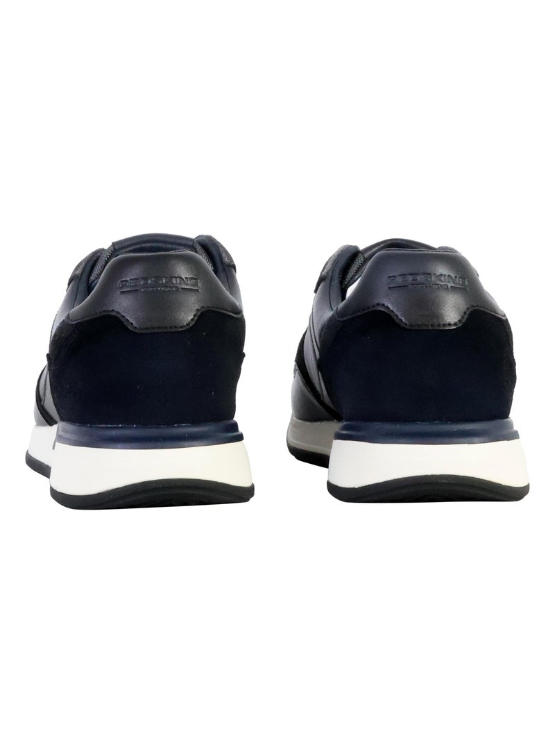 Basket Basse Cuir Redskins Paillon Bleu - Kiabi