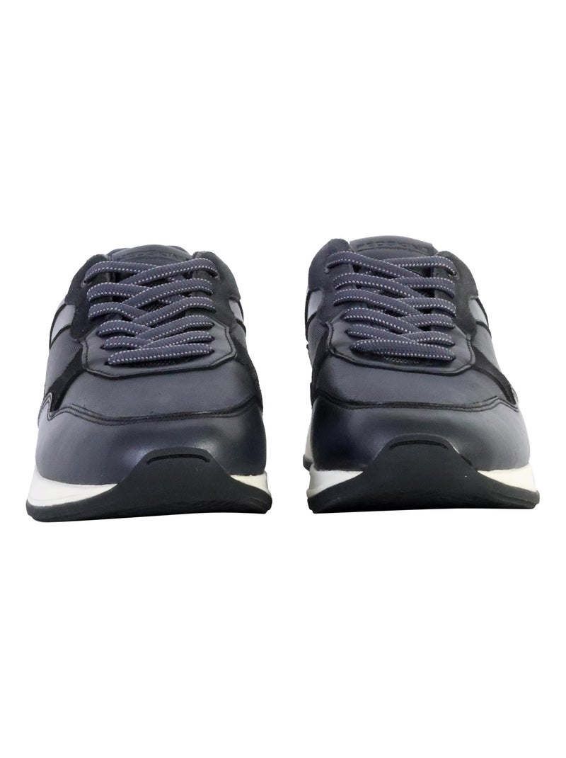 Basket Basse Cuir Redskins Paillon Bleu - Kiabi