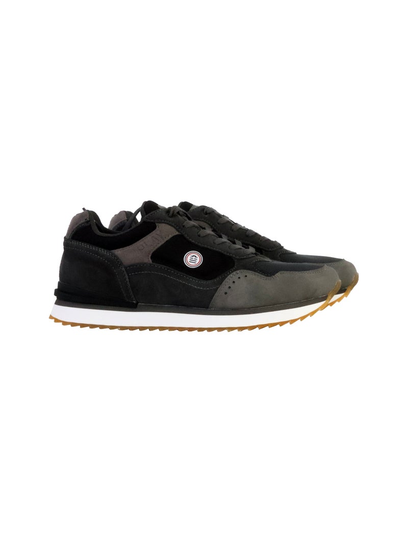 Basket Basse Cuir Serge Blanco Noir - Kiabi