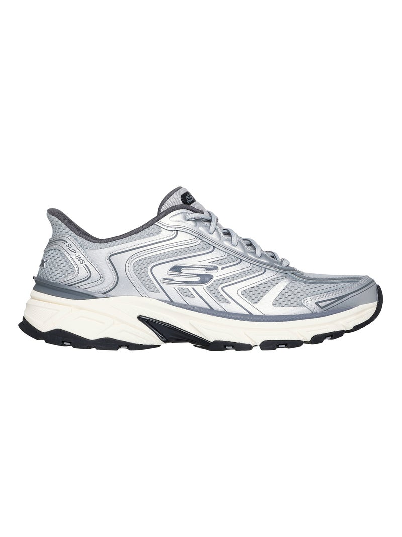 Basket Basse Cuir Skechers Stamina Sport Gris - Kiabi