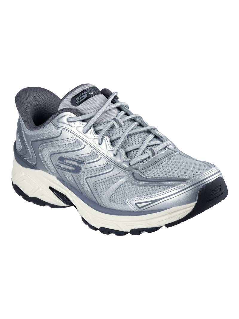 Basket Basse Cuir Skechers Stamina Sport Gris - Kiabi