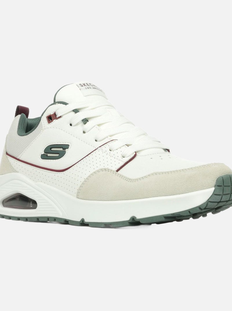 Basket Basse Cuir Skechers Uno Retro Vert - Kiabi