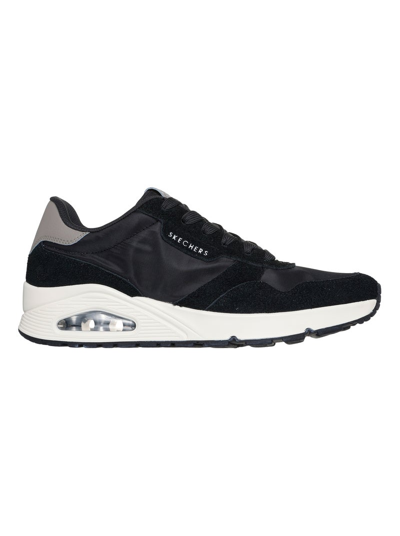 Basket Basse Cuir Skechers Uno Vintage Dayz Noir - Kiabi