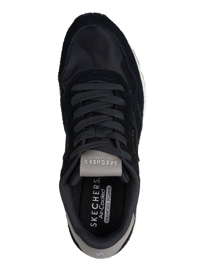 Basket Basse Cuir Skechers Uno Vintage Dayz Noir - Kiabi