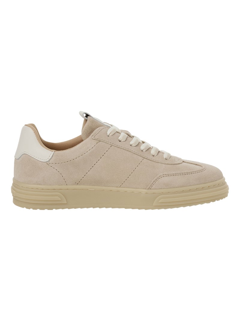 Basket Basse Cuir Tamaris Beige - Kiabi
