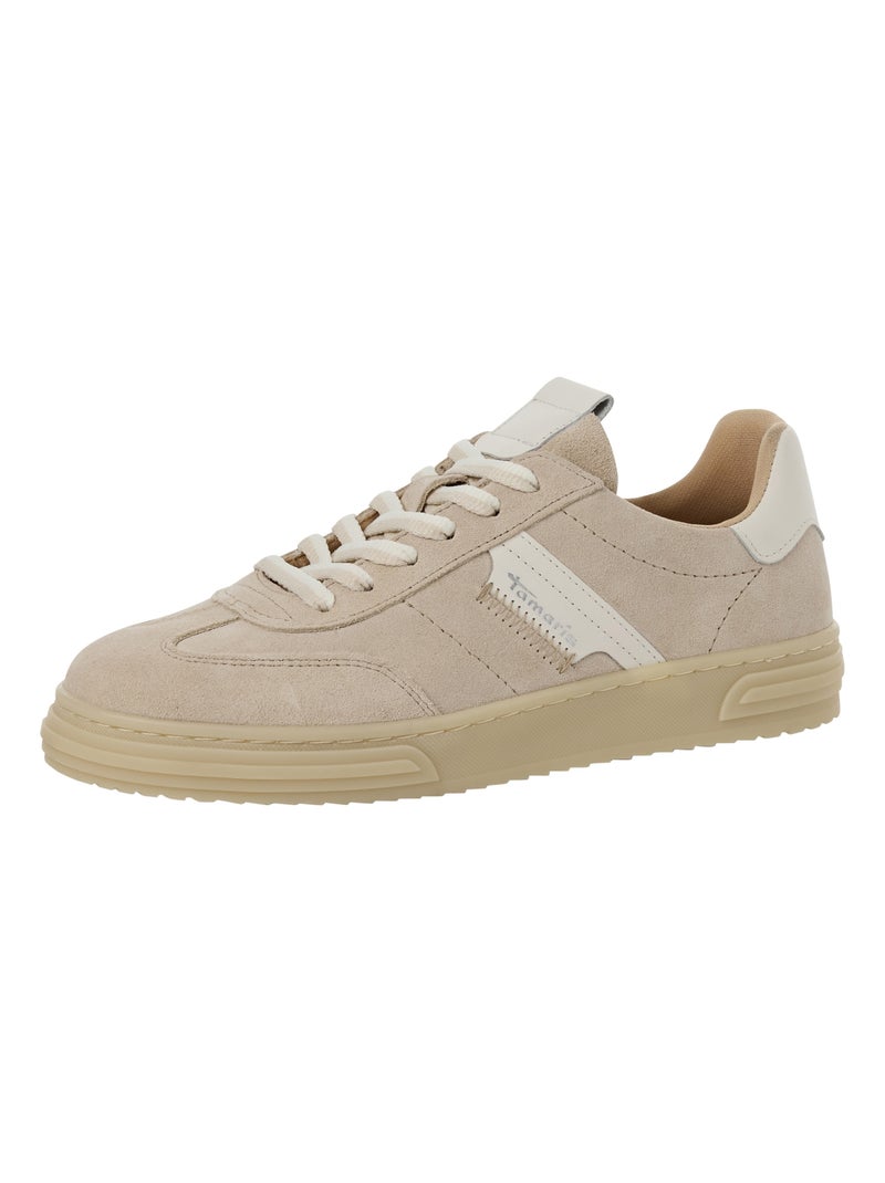 Basket Basse Cuir Tamaris Beige - Kiabi