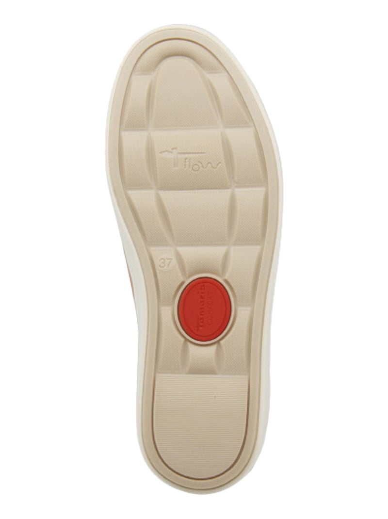 Basket Basse Cuir Tamaris Beige - Kiabi