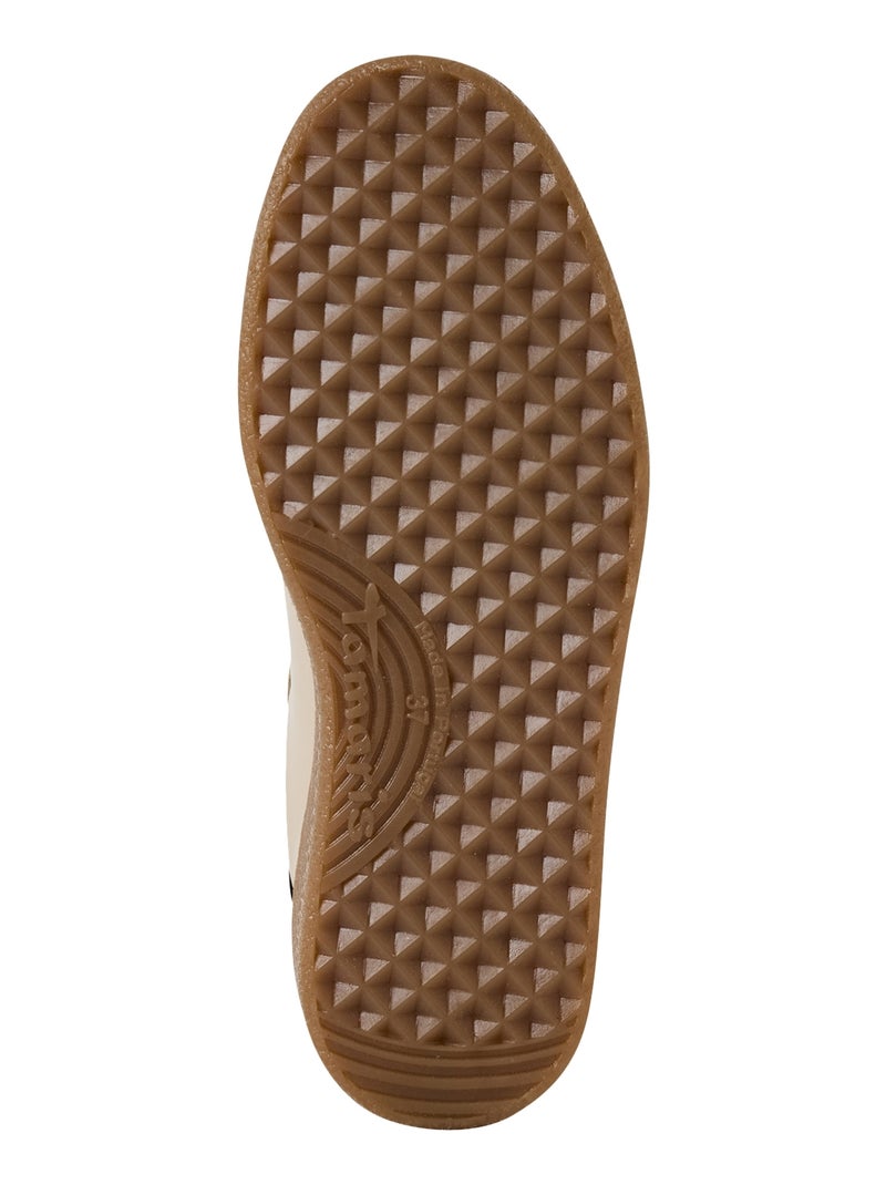Basket Basse Cuir Tamaris Beige - Kiabi