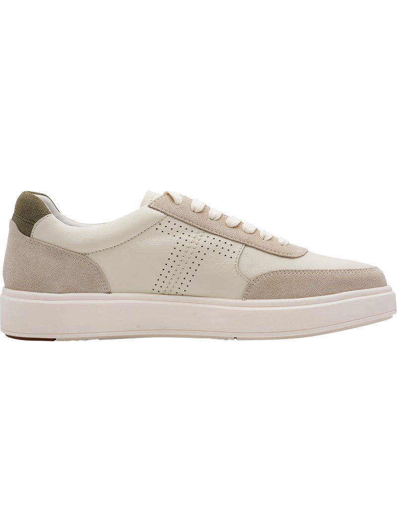 Basket Basse Cuir Tamaris Beige - Kiabi