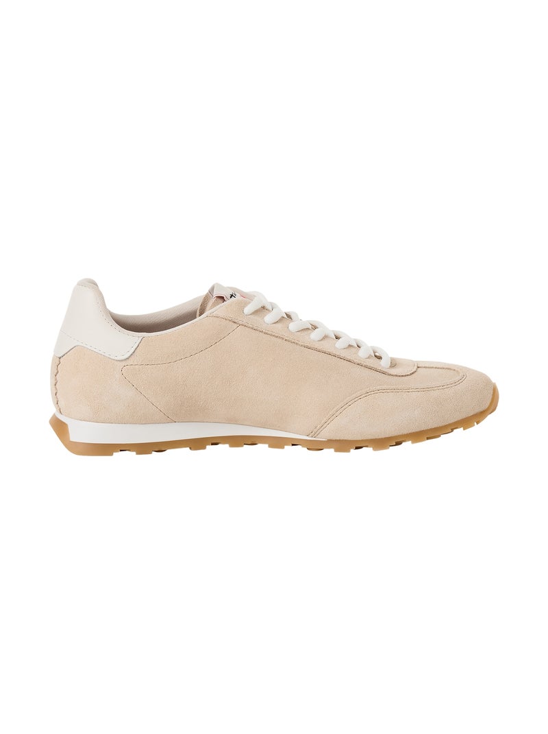 Basket Basse Cuir Tamaris Beige - Kiabi