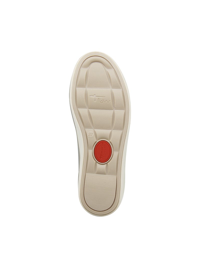 Basket Basse Cuir Tamaris Blanc cassé - Kiabi