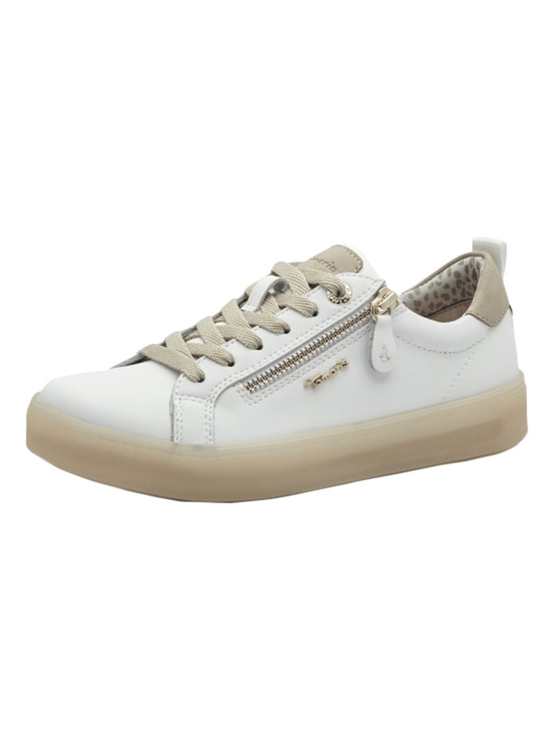 Basket Basse Cuir Tamaris Blanc - Kiabi
