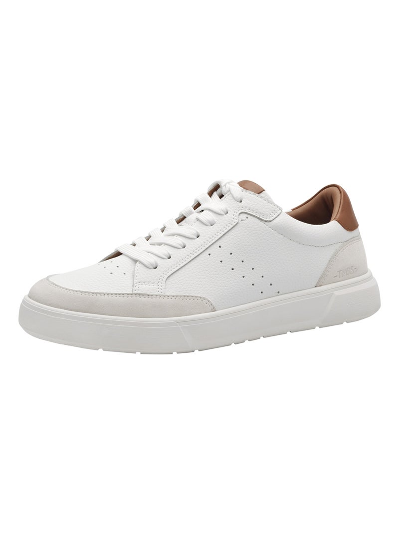 Basket Basse Cuir Tamaris Blanc - Kiabi