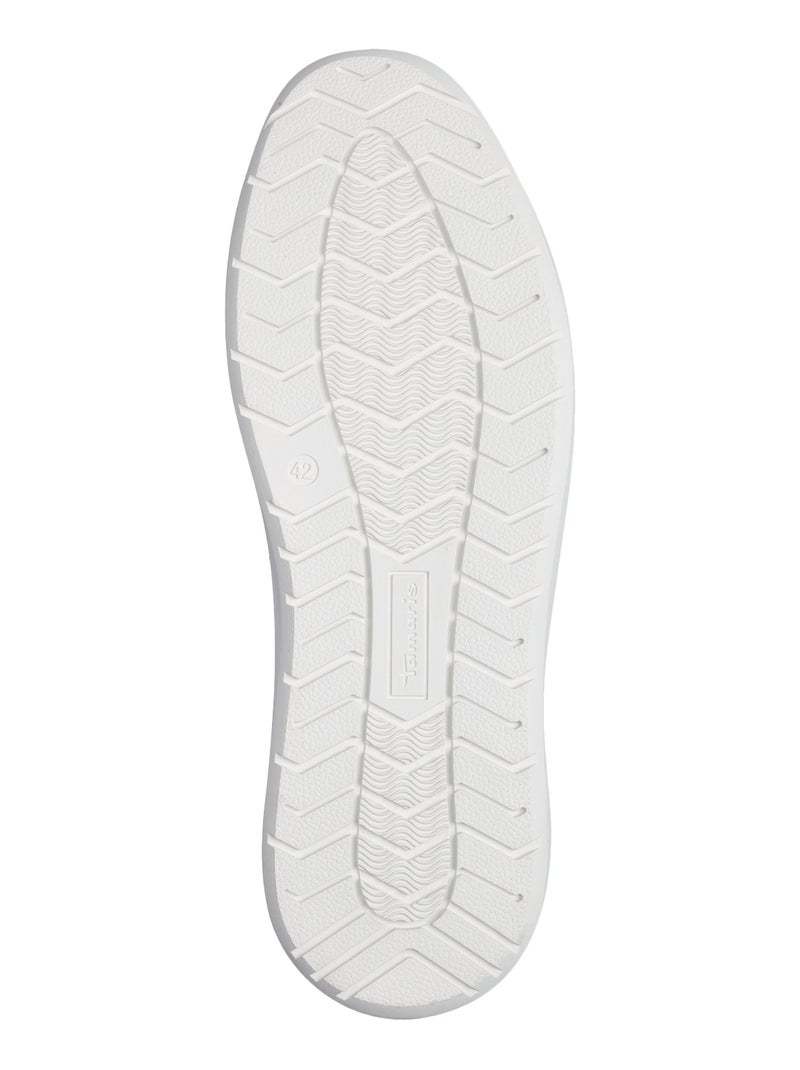 Basket Basse Cuir Tamaris Blanc - Kiabi