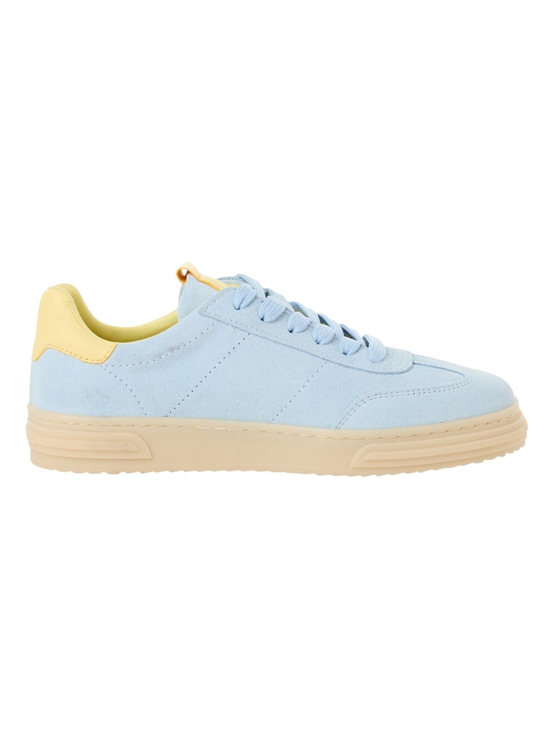 Basket Basse Cuir Tamaris Bleu clair - Kiabi