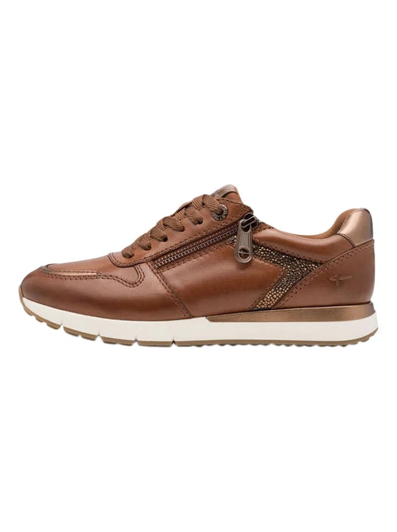 Basket Basse Cuir Tamaris Comfort Marron - Kiabi