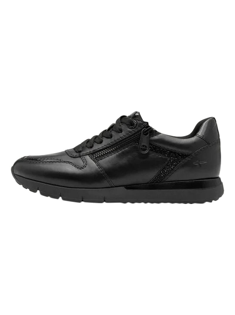 Basket Basse Cuir Tamaris Comfort Noir - Kiabi