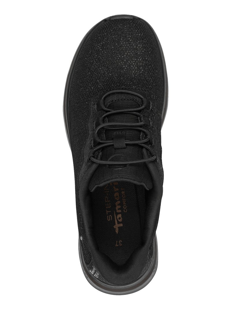 Basket Basse Cuir Tamaris Comfort Noir - Kiabi