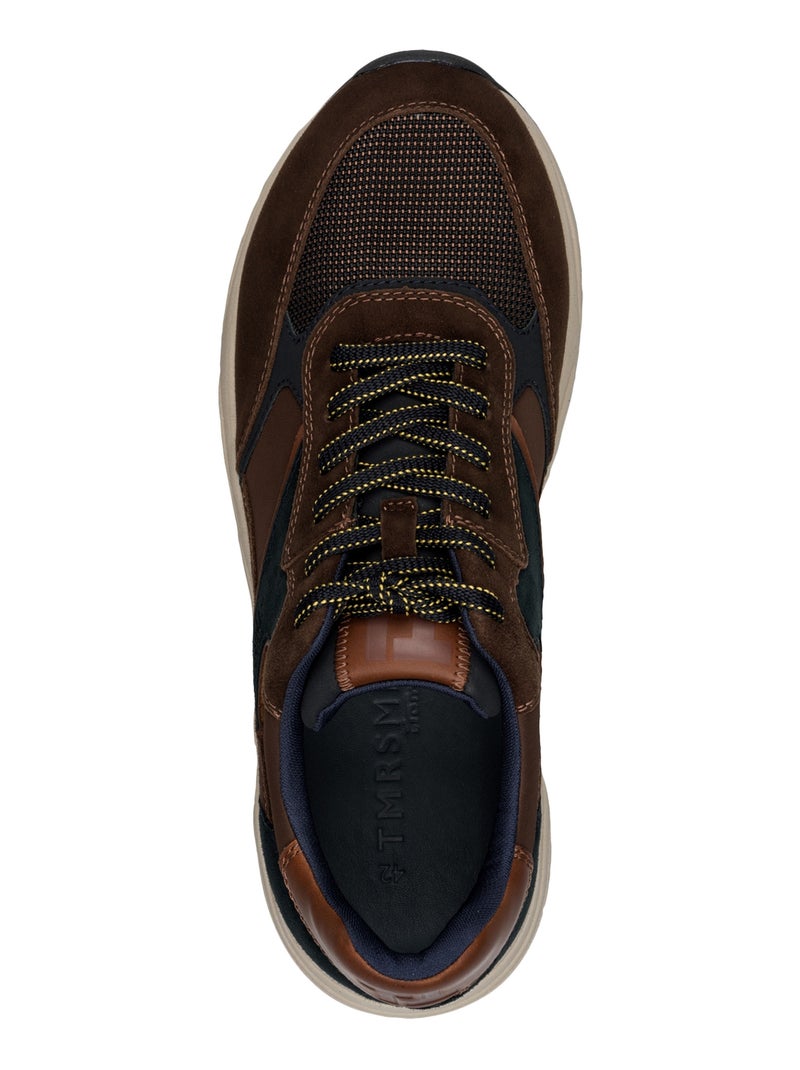 Basket Basse Cuir Tamaris Marron - Kiabi