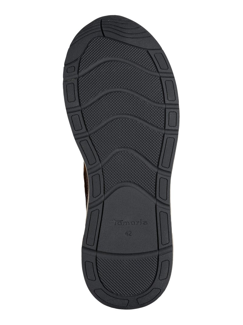 Basket Basse Cuir Tamaris Marron - Kiabi