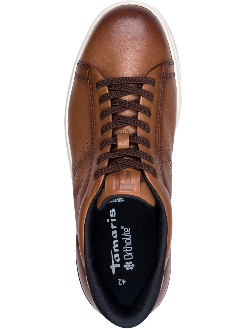 Basket Basse Cuir Tamaris Marron - Kiabi
