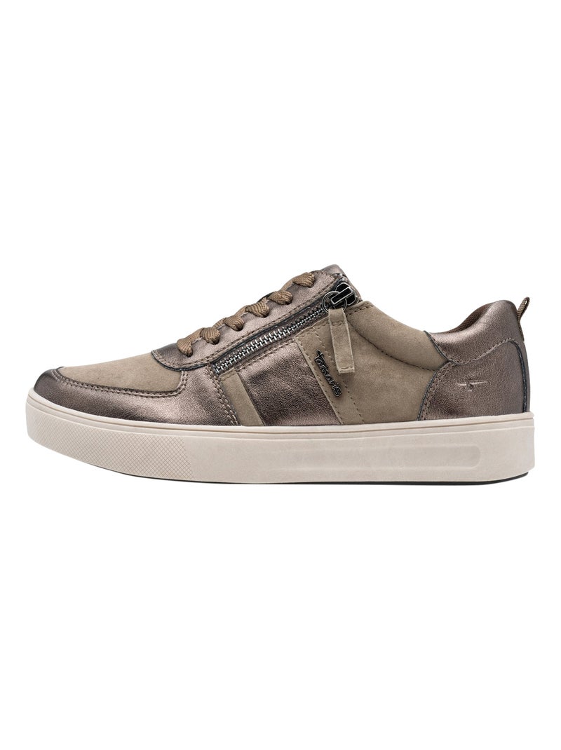 Basket Basse Cuir Tamaris Noir - Kiabi