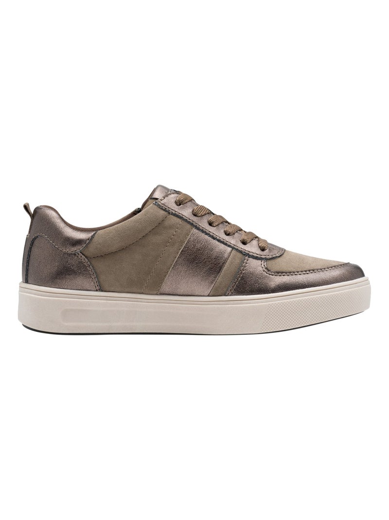 Basket Basse Cuir Tamaris Noir - Kiabi
