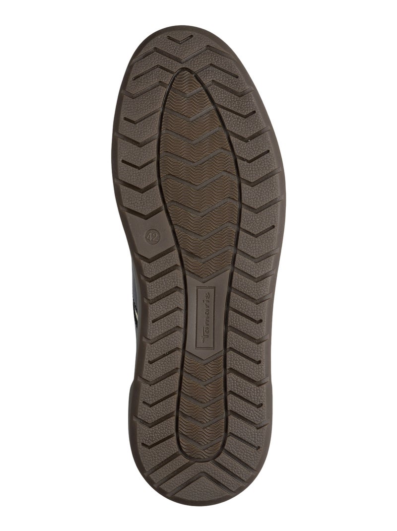 Basket Basse Cuir Tamaris Noir - Kiabi