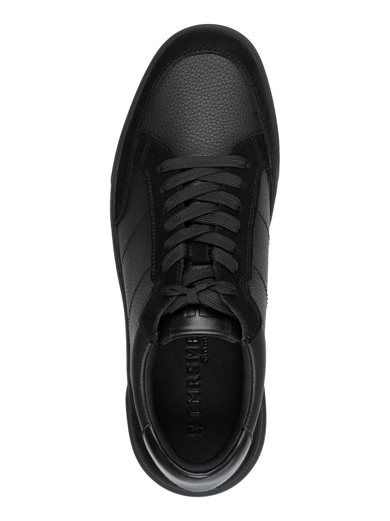 Basket Basse Cuir Tamaris Noir - Kiabi