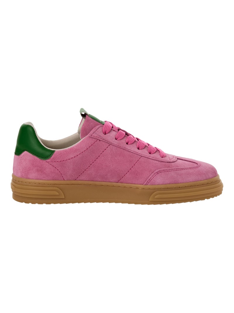 Basket Basse Cuir Tamaris Rose - Kiabi