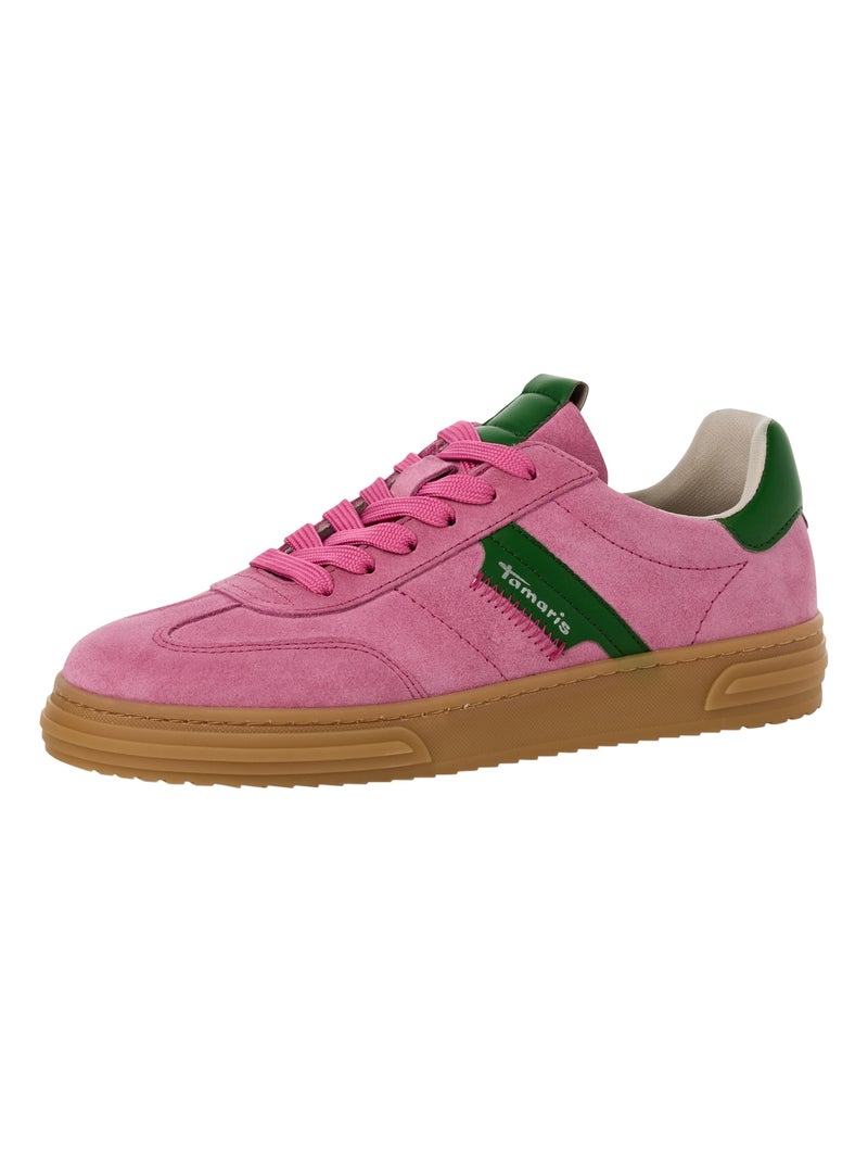 Basket Basse Cuir Tamaris Rose - Kiabi
