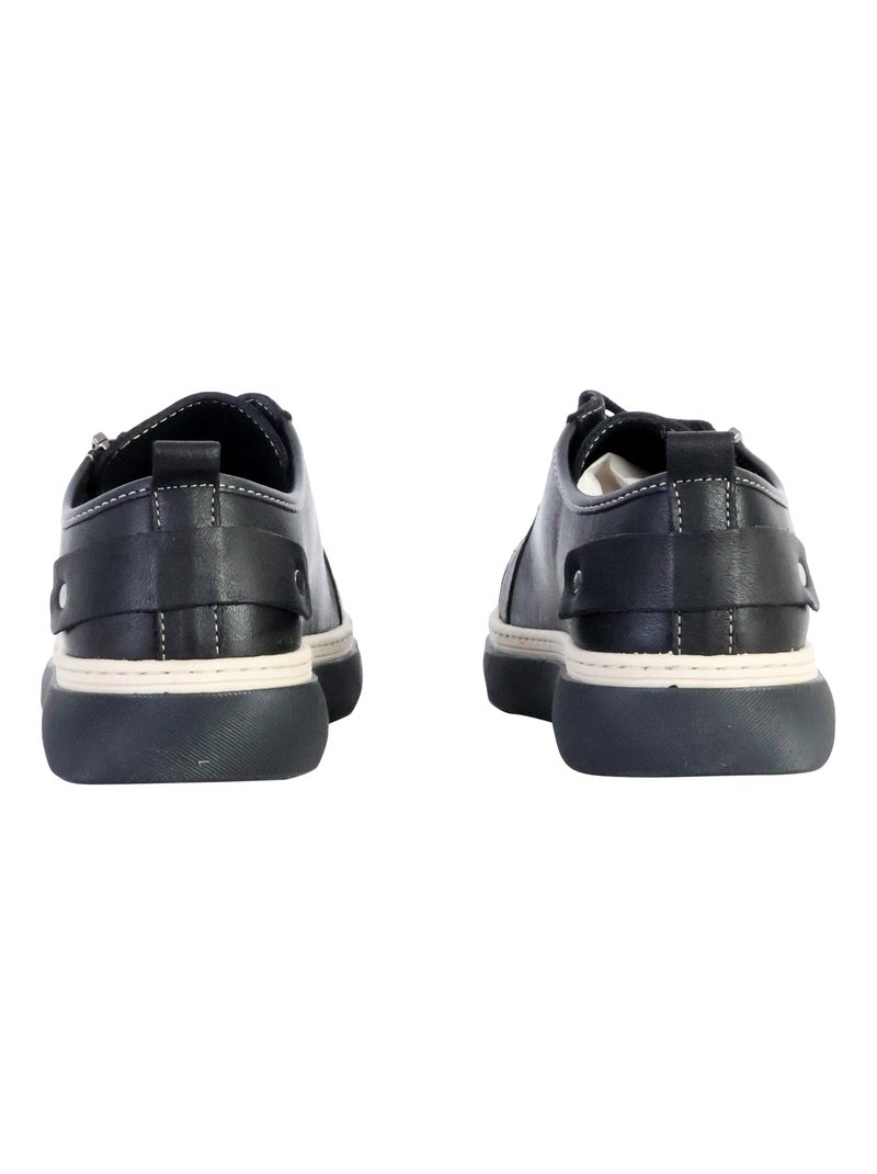 Basket Basse Cuir The Divine Factory Alénoa Noir - Kiabi