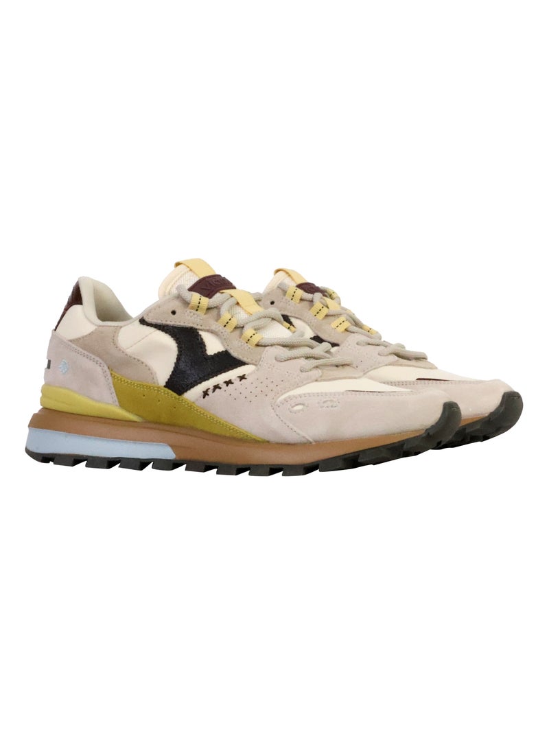 Basket Basse Cuir Victoria Beige - Kiabi