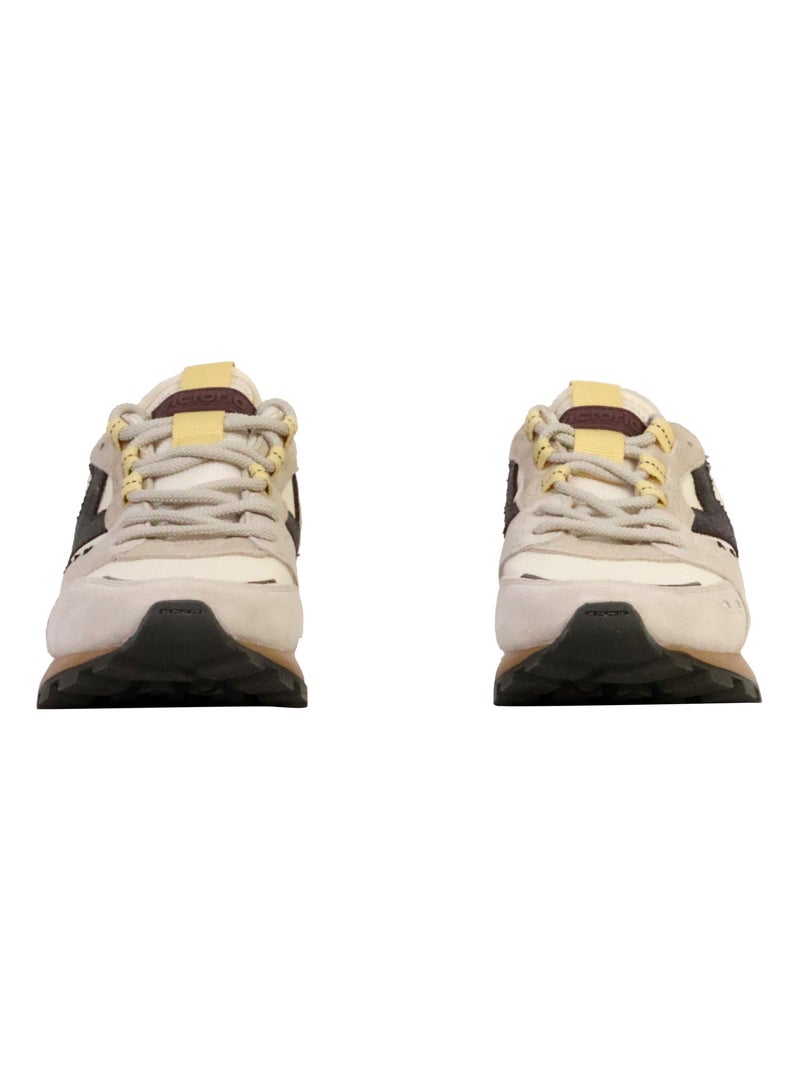 Basket Basse Cuir Victoria Beige - Kiabi