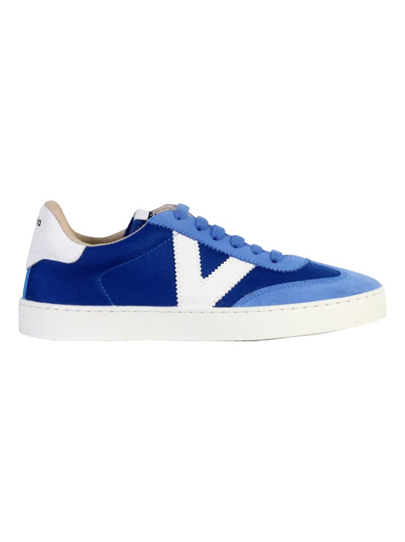 Basket Basse Cuir Victoria Bleu - Kiabi