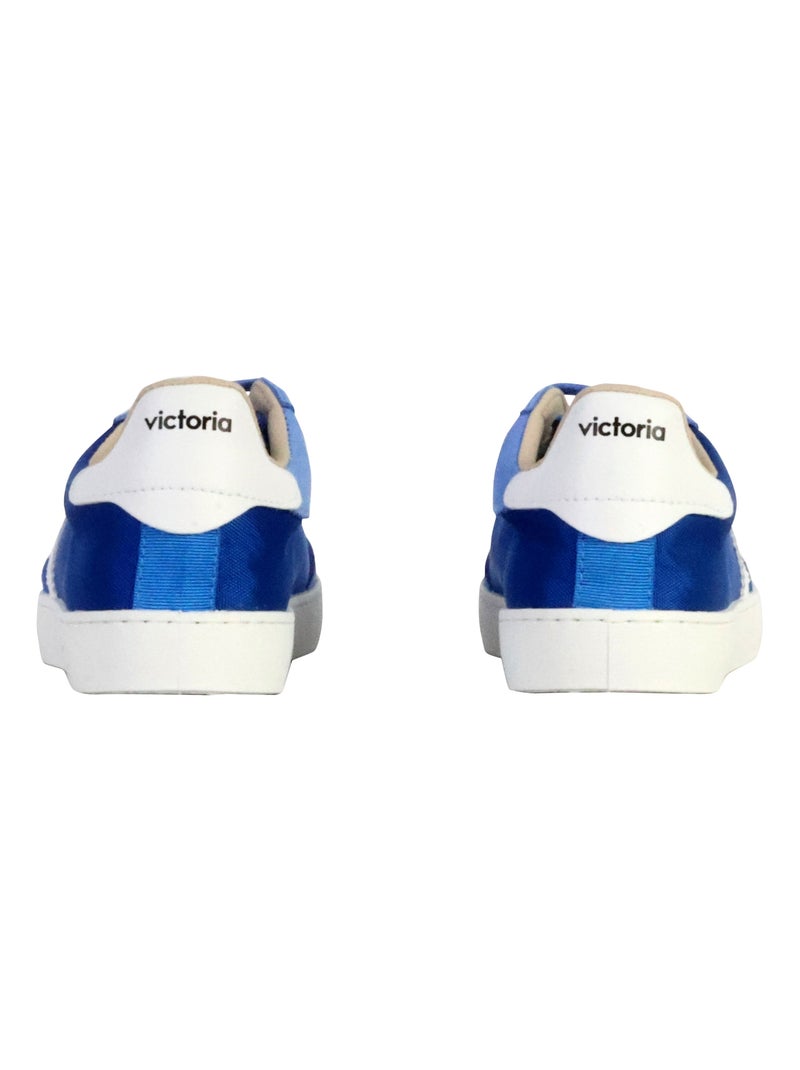 Basket Basse Cuir Victoria Bleu - Kiabi