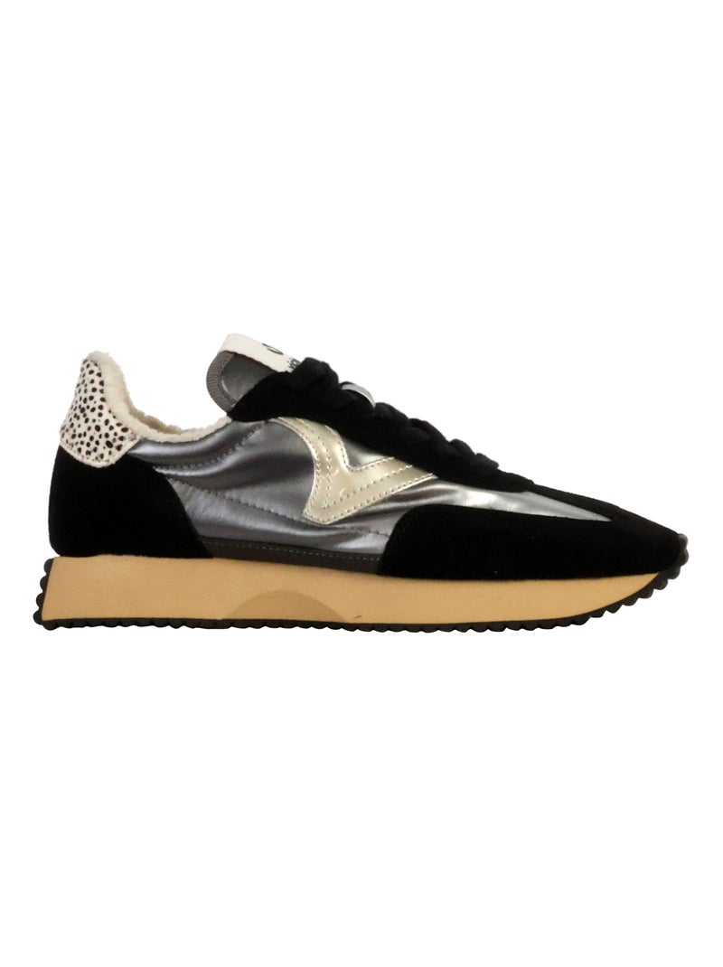 Basket Basse Cuir Victoria Bleu - Kiabi