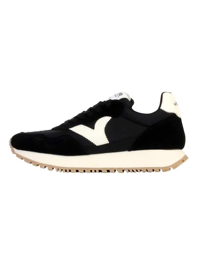 Basket Basse Cuir Victoria Bleu - Kiabi