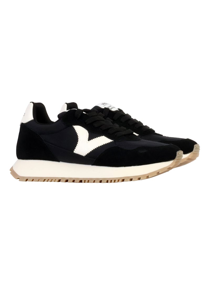 Basket Basse Cuir Victoria Bleu - Kiabi