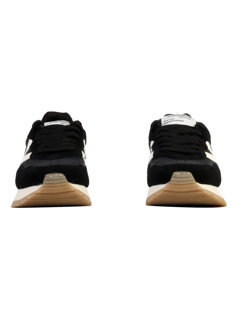 Basket Basse Cuir Victoria Bleu - Kiabi