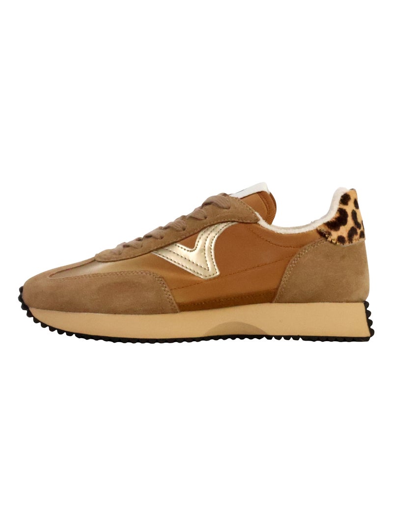Basket Basse Cuir Victoria Camel - Kiabi