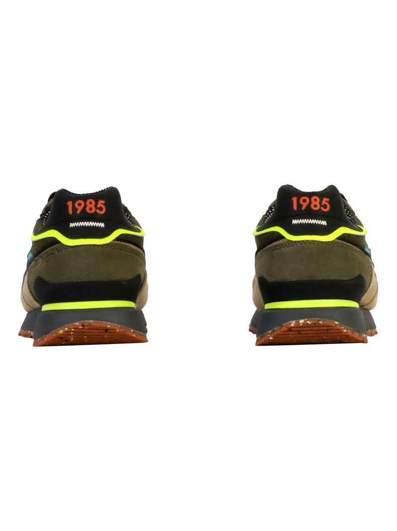 Basket Basse Cuir Victoria Kaki - Kiabi