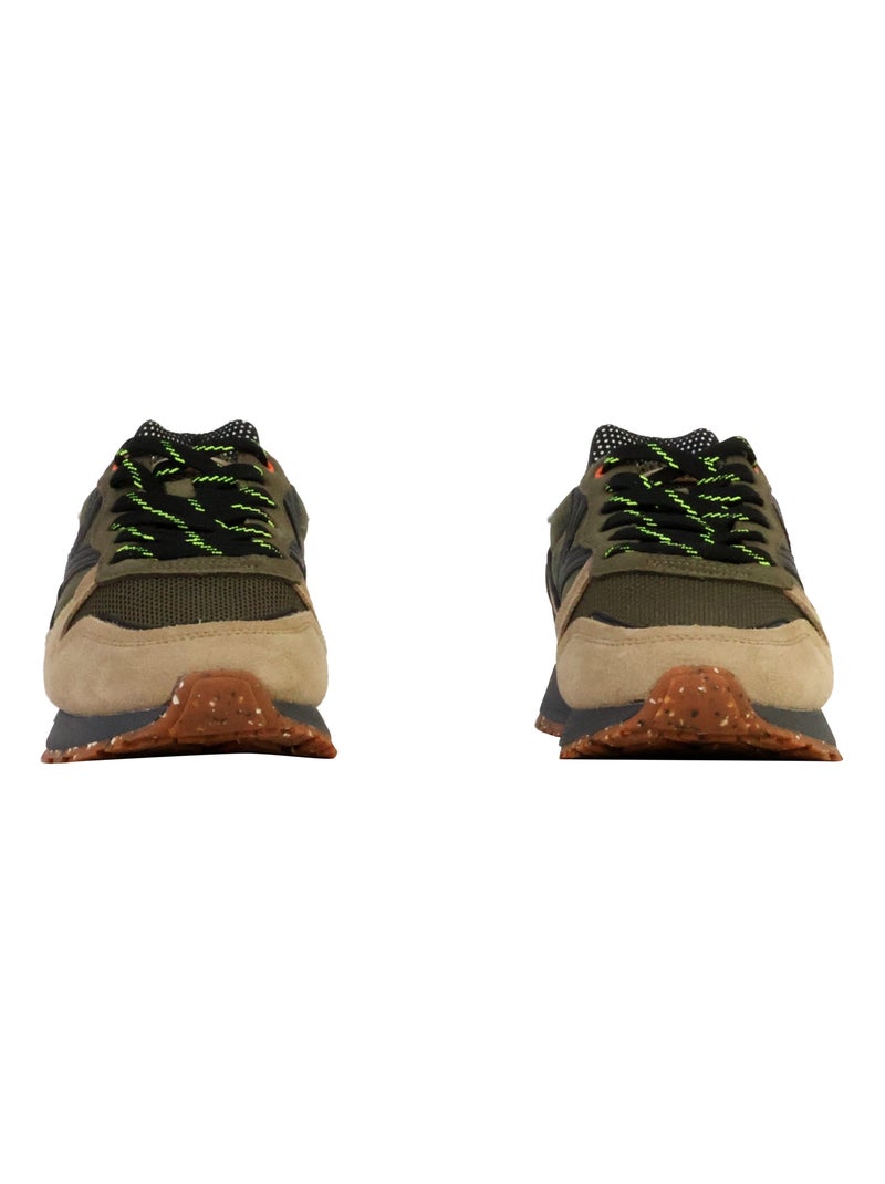Basket Basse Cuir Victoria Kaki - Kiabi