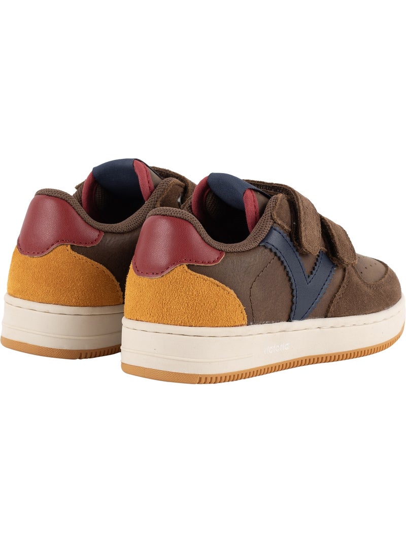 Basket basse cuir victoria Marron - Kiabi