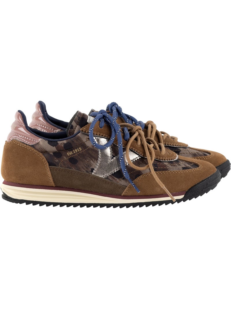 Basket basse cuir victoria Marron - Kiabi