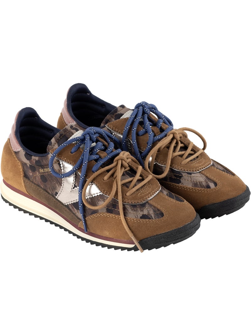 Basket basse cuir victoria Marron - Kiabi