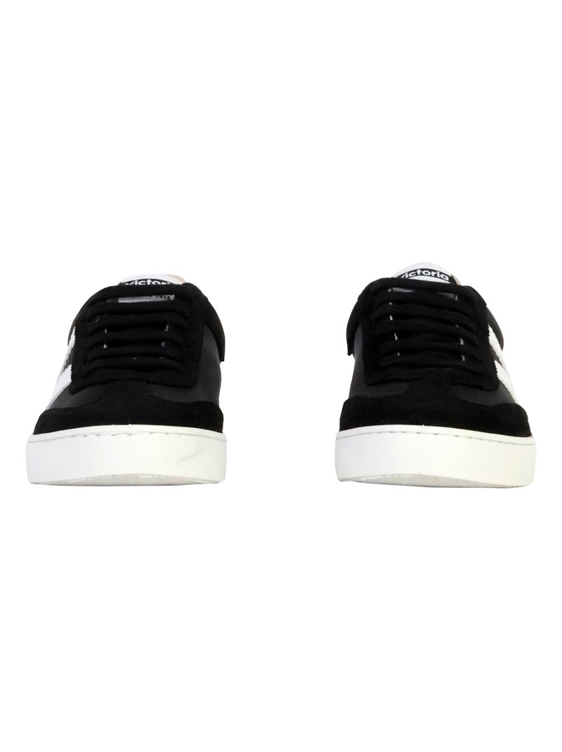 Basket Basse Cuir Victoria Noir - Kiabi