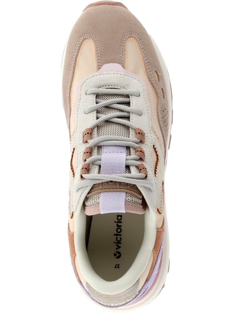 Basket Basse Cuir Victoria Rose - Kiabi