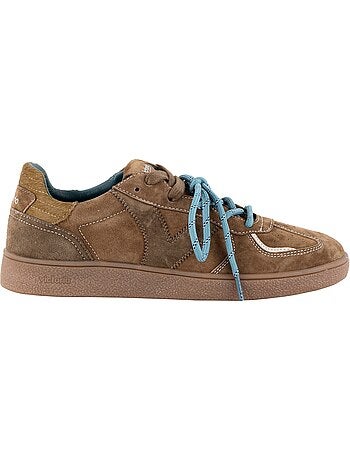 Baskets en cuir et suede victoria.